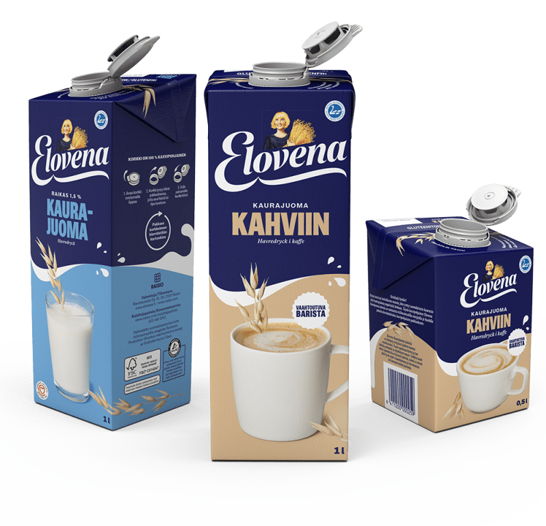 Elovena-pakkaukset uudella korkilla